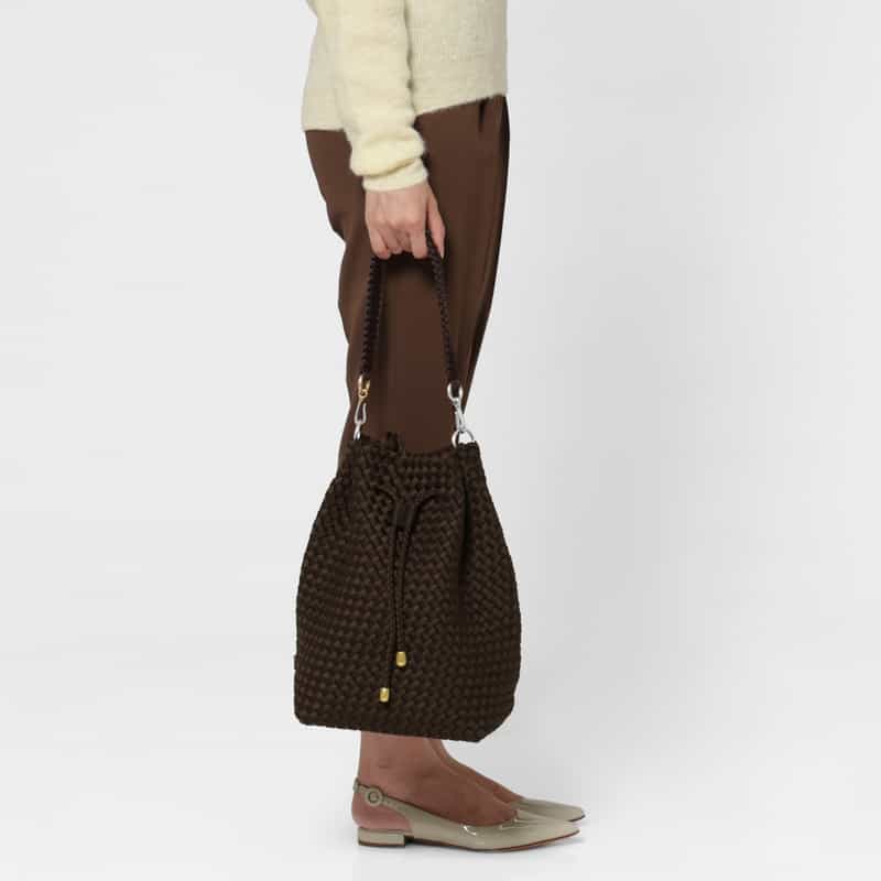 NAGHEDI NAGHEDI ＜ナゲディ＞ バケットバッグ “Mercer Large Bucket“ DARK BROWN