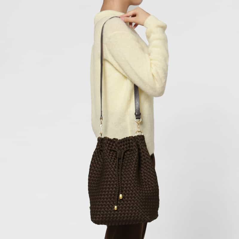 NAGHEDI NAGHEDI ＜ナゲディ＞ バケットバッグ “Mercer Large Bucket“ DARK BROWN