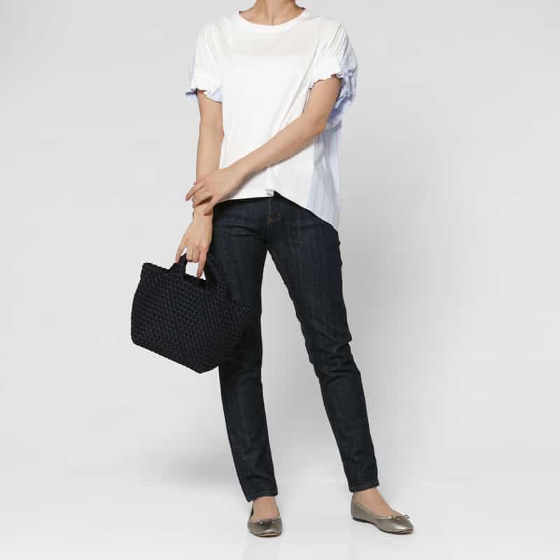 NAGHEDI NAGHEDI ＜ナゲディ＞ バーニーズ　ニューヨーク限定スモールトートバッグ “St Barths Small Tote“ DARK NAVY