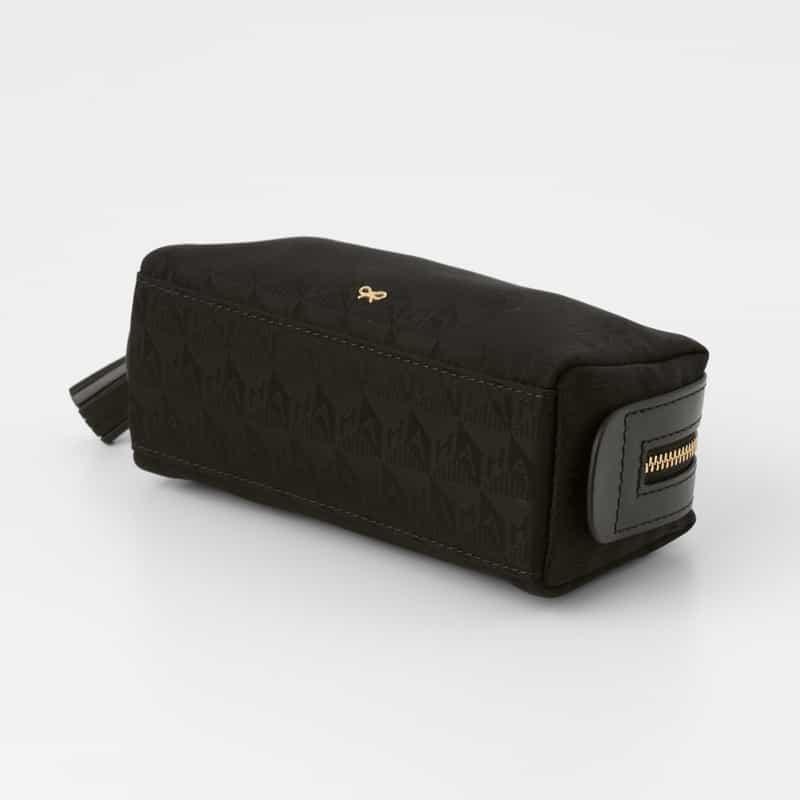 ANYA HINDMARCH ANYA HINDMARCH ＜アニヤ ハインドマーチ＞ AHロゴ・ガーリー・スタッフ・ポーチ BLACK