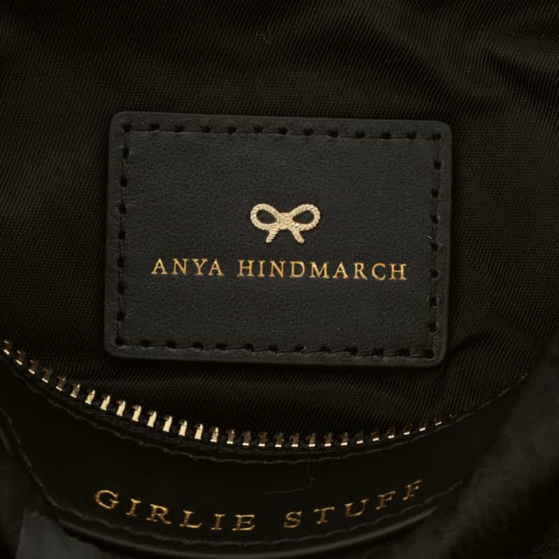 ANYA HINDMARCH ANYA HINDMARCH ＜アニヤ ハインドマーチ＞ AHロゴ・ガーリー・スタッフ・ポーチ BLACK
