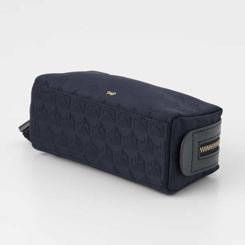 ANYA HINDMARCH ANYA HINDMARCH ＜アニヤ ハインドマーチ＞ AHロゴ・ガーリー・スタッフ・ポーチ NAVY