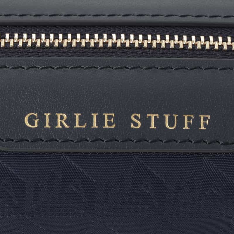 ANYA HINDMARCH ANYA HINDMARCH ＜アニヤ ハインドマーチ＞ AHロゴ・ガーリー・スタッフ・ポーチ NAVY