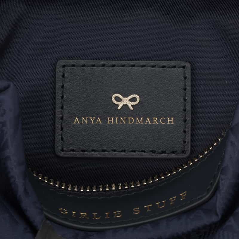 ANYA HINDMARCH ANYA HINDMARCH ＜アニヤ ハインドマーチ＞ AHロゴ・ガーリー・スタッフ・ポーチ NAVY