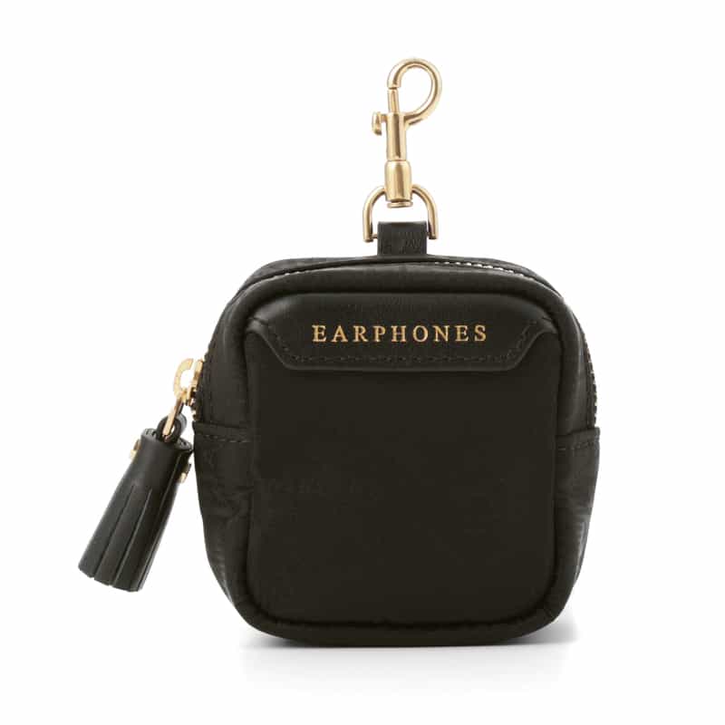 ANYA HINDMARCH ANYA HINDMARCH ＜アニヤ ハインドマーチ＞ AHロゴ ナイロン イヤフォンポーチ BLACK