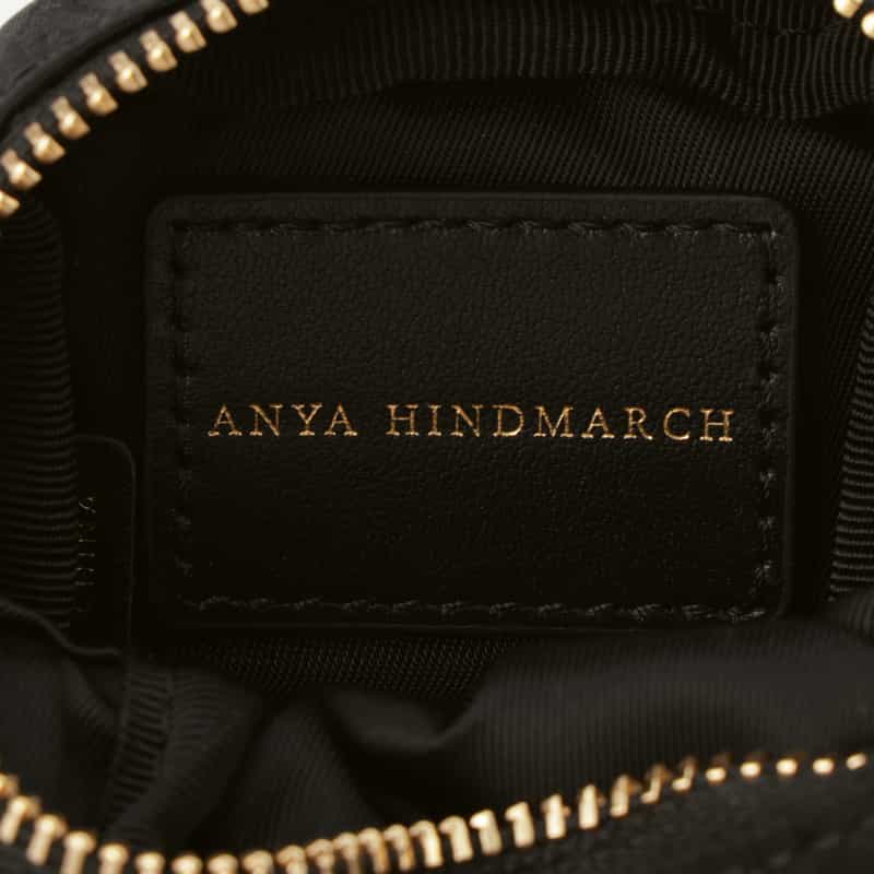 ANYA HINDMARCH ANYA HINDMARCH ＜アニヤ ハインドマーチ＞ AHロゴ ナイロン イヤフォンポーチ BLACK