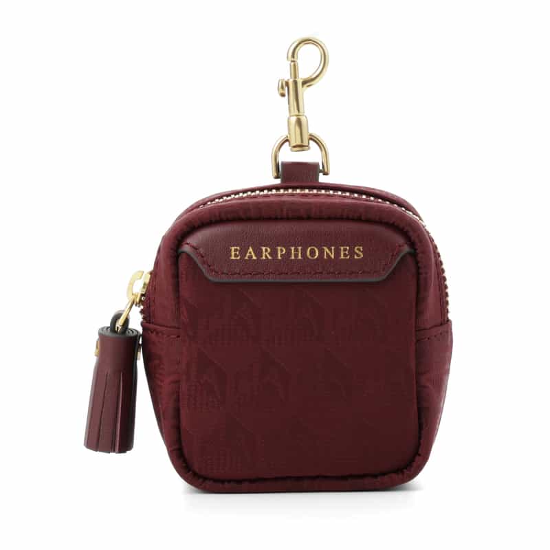 ANYA HINDMARCH ANYA HINDMARCH ＜アニヤ ハインドマーチ＞ AHロゴ ナイロン イヤフォンポーチ WINE