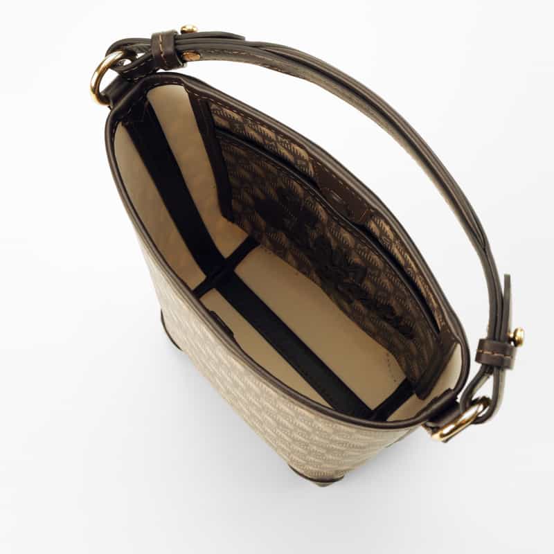 ANYA HINDMARCH ANYA HINDMARCH ＜アニヤ ハインドマーチ＞ ミニバケットバッグ “I am a Plastic Bag“ BROWN