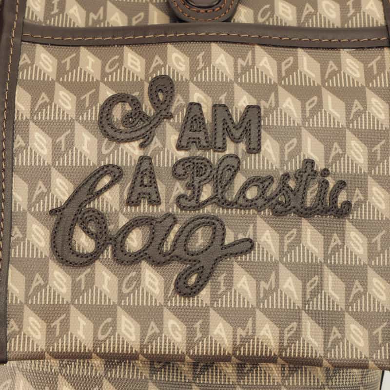 ANYA HINDMARCH ANYA HINDMARCH ＜アニヤ ハインドマーチ＞ ミニバケットバッグ “I am a Plastic Bag“ BROWN