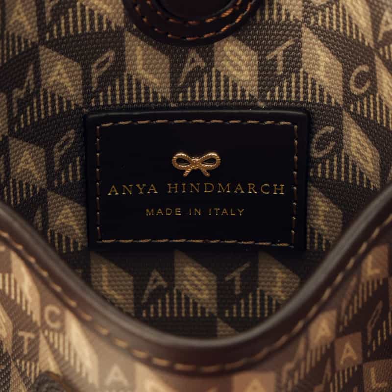 ANYA HINDMARCH ANYA HINDMARCH ＜アニヤ ハインドマーチ＞ ミニバケットバッグ “I am a Plastic Bag“ BROWN