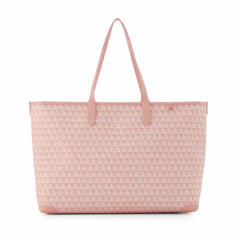 ANYA HINDMARCH ANYA HINDMARCH ＜アニヤ ハインドマーチ＞ ジップ付きトートバッグ “I am a Plastic Bag“ LIGHT PINK