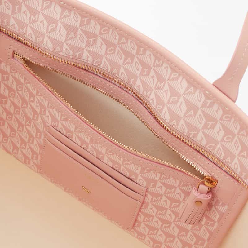 ANYA HINDMARCH ANYA HINDMARCH ＜アニヤ ハインドマーチ＞ ジップ付きトートバッグ “I am a Plastic Bag“ LIGHT PINK