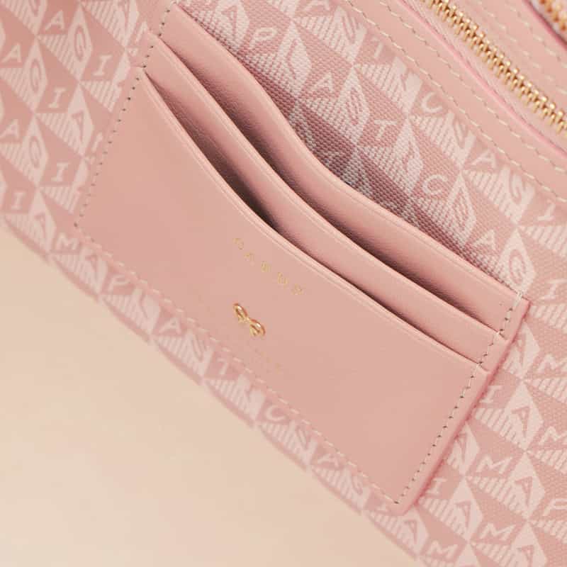 ANYA HINDMARCH ANYA HINDMARCH ＜アニヤ ハインドマーチ＞ ジップ付きトートバッグ “I am a Plastic Bag“ LIGHT PINK