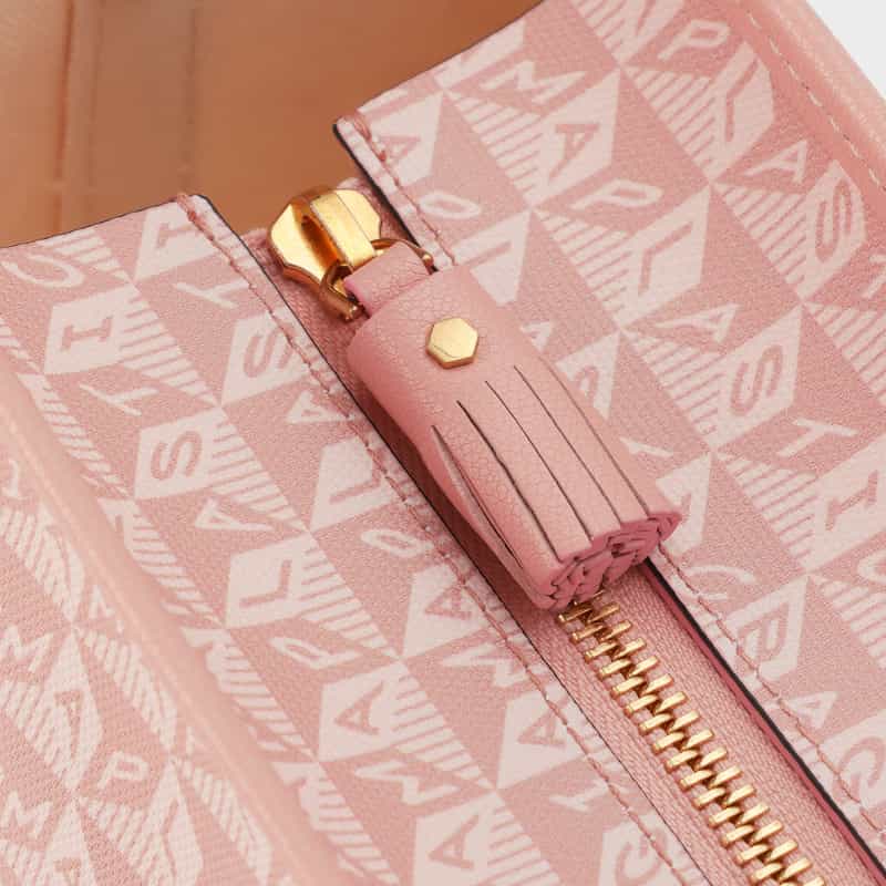 ANYA HINDMARCH ANYA HINDMARCH ＜アニヤ ハインドマーチ＞ ジップ付きトートバッグ “I am a Plastic Bag“ LIGHT PINK