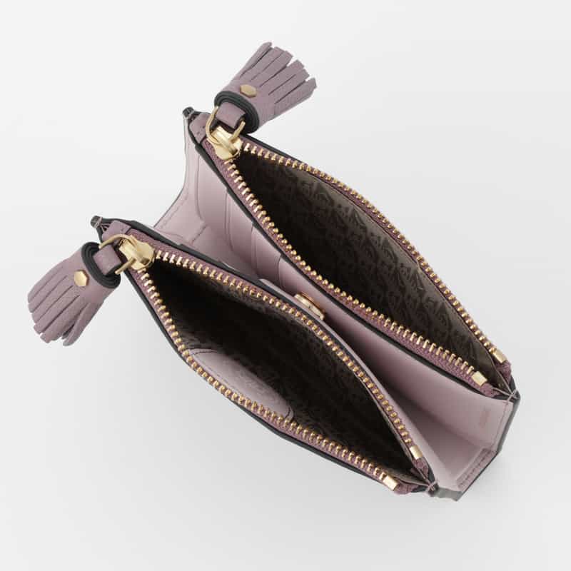 ANYA HINDMARCH ANYA HINDMARCH ＜アニヤ ハインドマーチ＞ ダブルジップコンパクトウォレット "EYES" LIGHT PINK