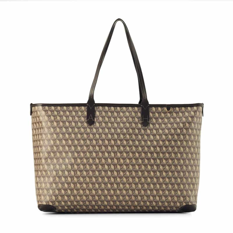 ANYA HINDMARCH ANYA HINDMARCH ＜アニヤ ハインドマーチ＞ ジップ付きトートバッグ “I am a Plastic Bag“ BROWN