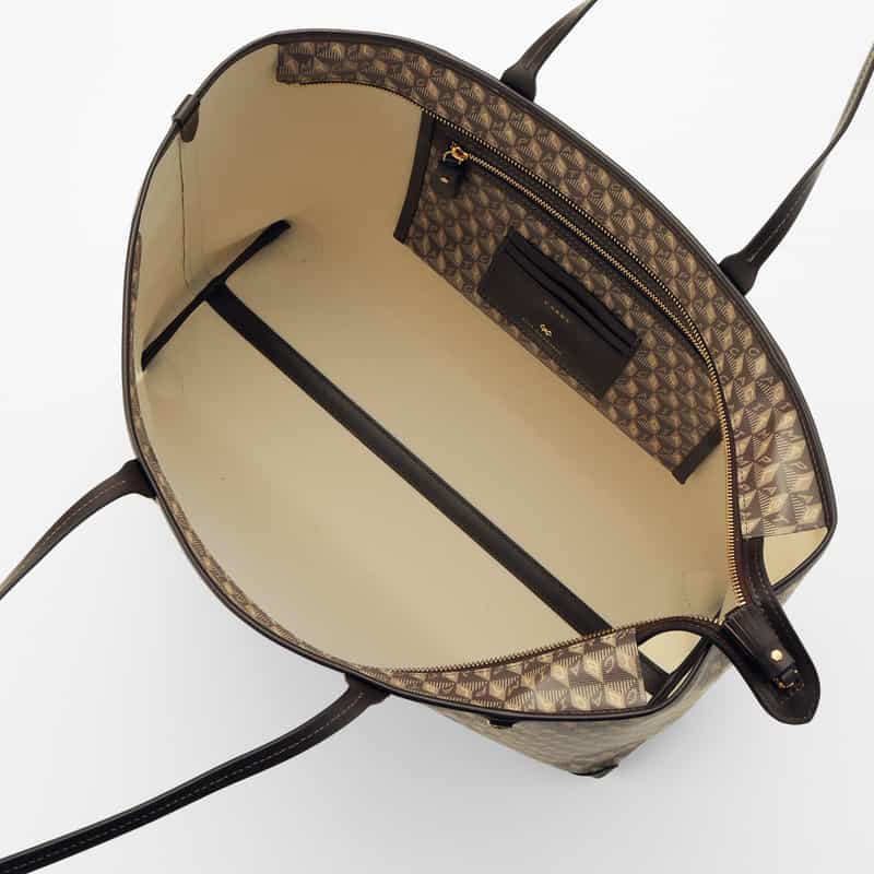 ANYA HINDMARCH ANYA HINDMARCH ＜アニヤ ハインドマーチ＞ ジップ付きトートバッグ “I am a Plastic Bag“ BROWN