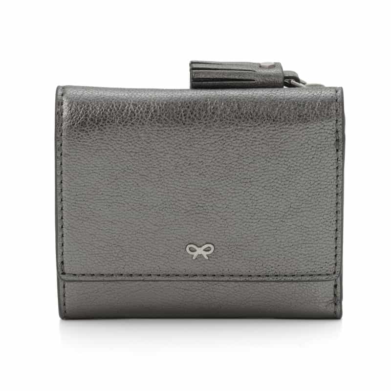 ANYA HINDMARCH ANYA HINDMARCH ＜アニヤ ハインドマーチ＞ メタリック三つ折りウォレット “EYES“ GRAY