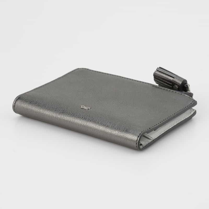 ANYA HINDMARCH ANYA HINDMARCH ＜アニヤ ハインドマーチ＞ メタリック ダブルジップコンパクトウォレット "EYES" GRAY