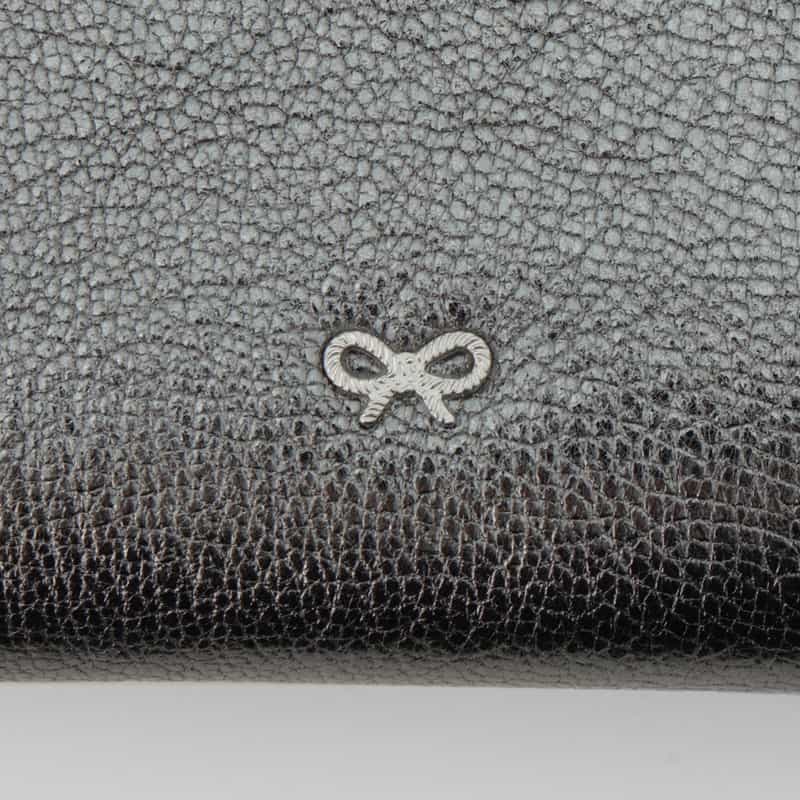 ANYA HINDMARCH ANYA HINDMARCH ＜アニヤ ハインドマーチ＞ メタリック ダブルジップコンパクトウォレット "EYES" GRAY