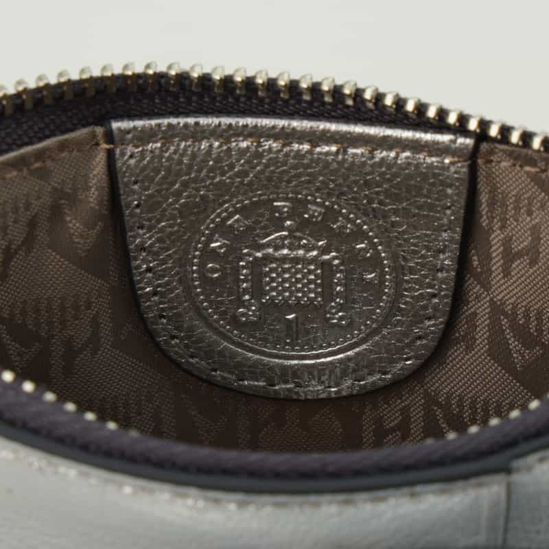 ANYA HINDMARCH ANYA HINDMARCH ＜アニヤ ハインドマーチ＞ メタリック ダブルジップコンパクトウォレット "EYES" GRAY