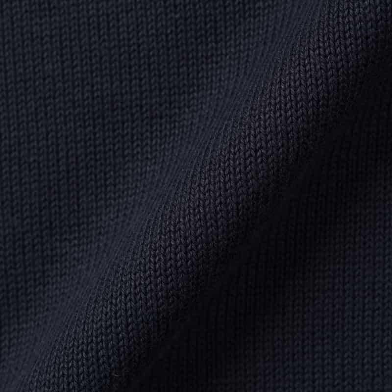 GRANSASSO GRANSASSO＜グランサッソ＞ クルーネックコットンニットプルオーバー NAVY