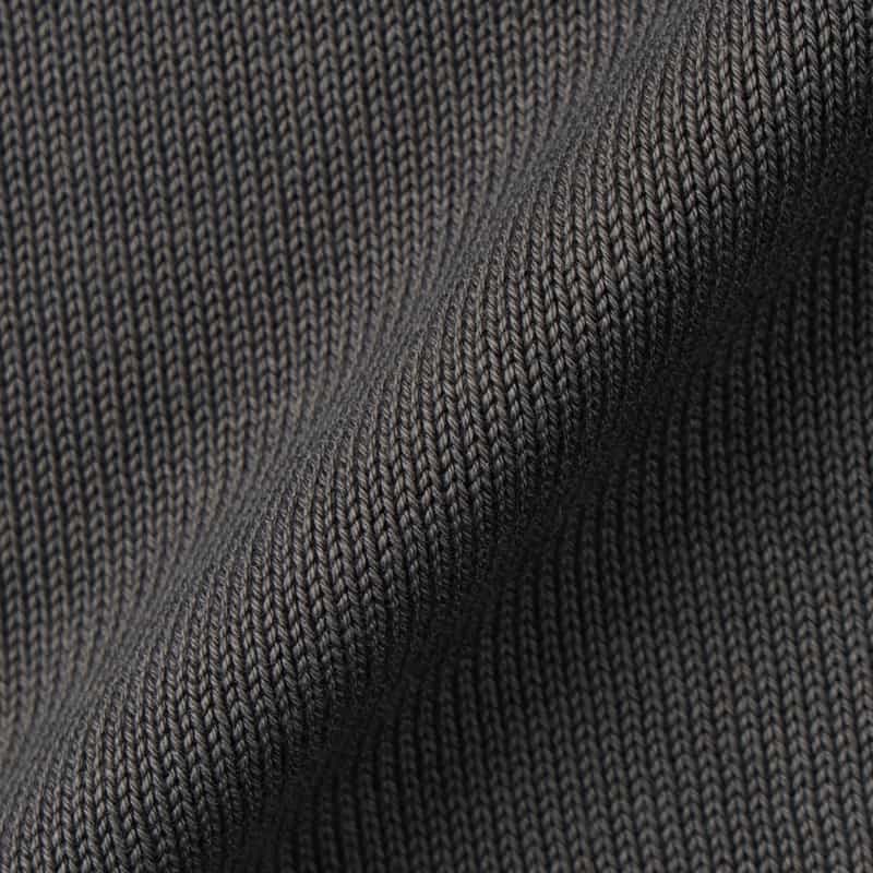 GRANSASSO GRANSASSO＜グランサッソ＞ クルーネックコットンニットプルオーバー GRAY