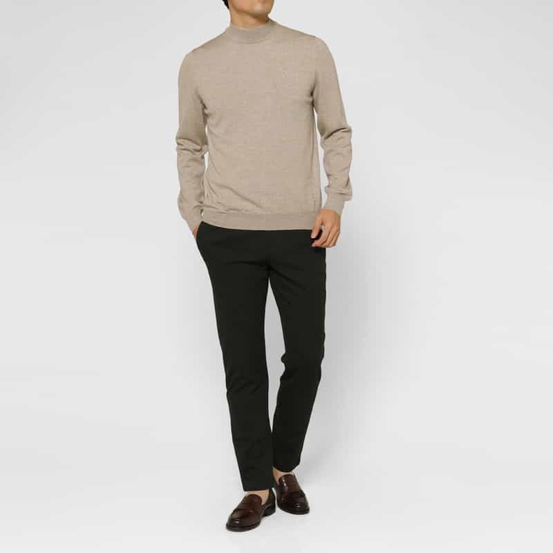 GRANSASSO GRANSASSO＜グランサッソ＞ モックネックニットプルオーバー BEIGE