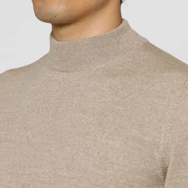 GRANSASSO GRANSASSO＜グランサッソ＞ モックネックニットプルオーバー BEIGE