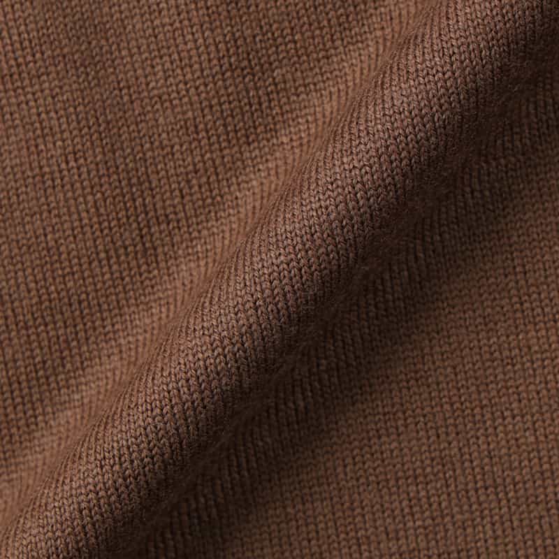 GRANSASSO GRANSASSO＜グランサッソ＞ モックネックニットプルオーバー BROWN