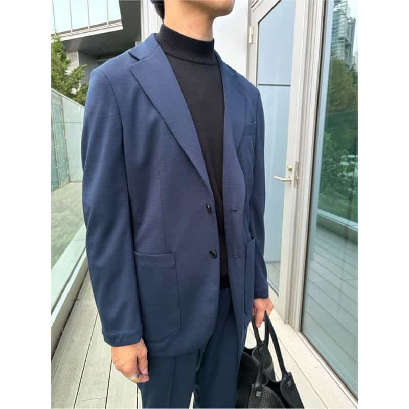GRANSASSO GRANSASSO＜グランサッソ＞ モックネックニットプルオーバー BLACK