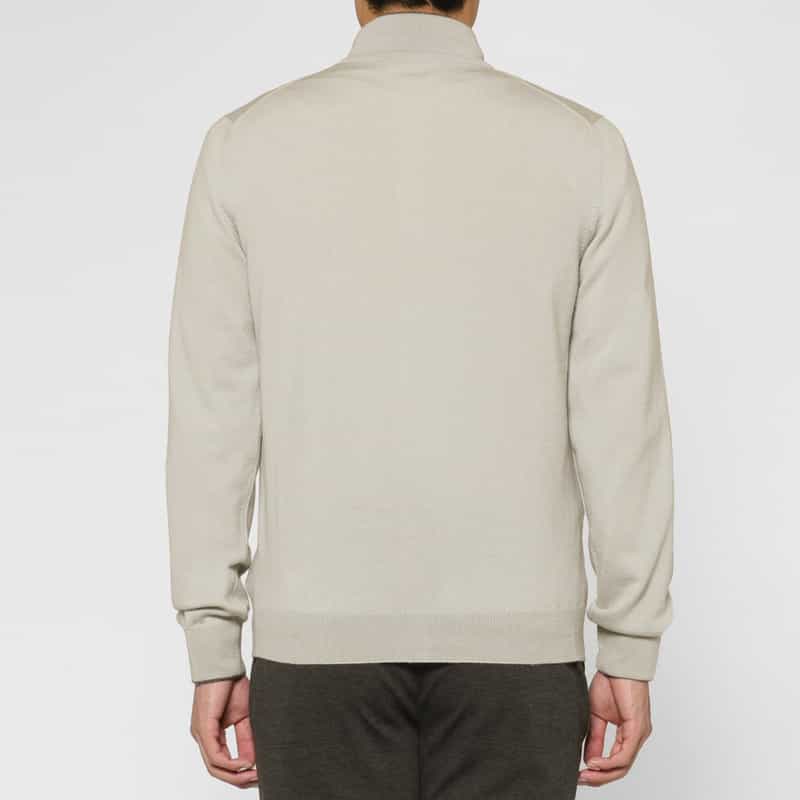 GRANSASSO GRANSASSO＜グランサッソ＞ スタンドカラーニットカーディガン IVORY