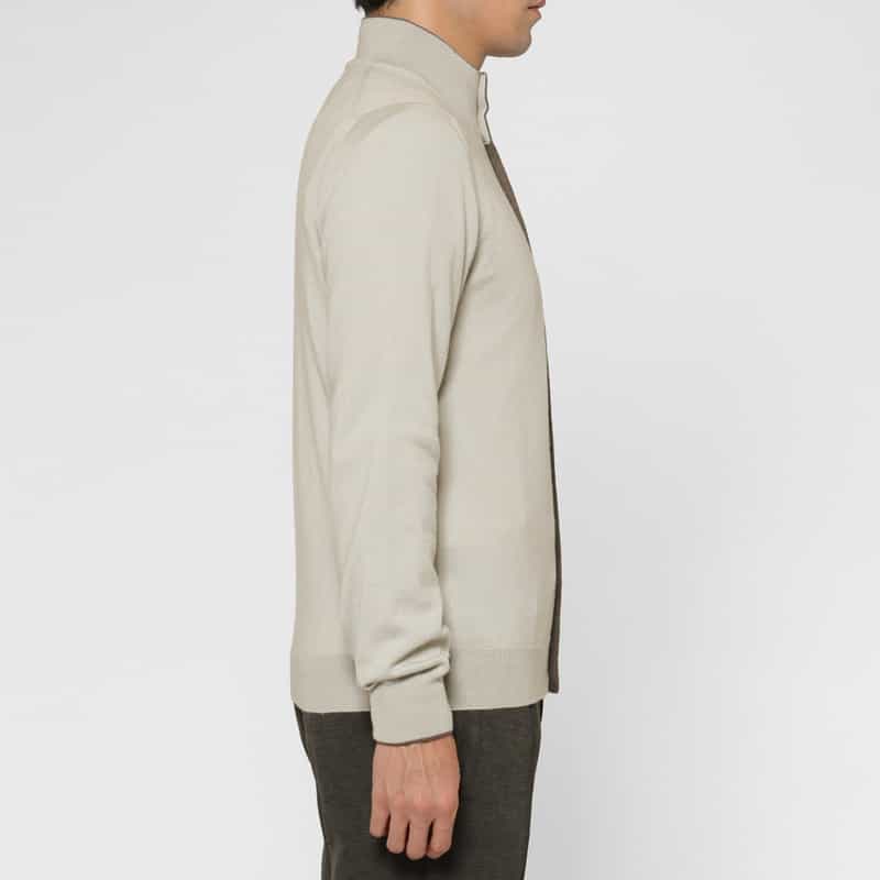 GRANSASSO GRANSASSO＜グランサッソ＞ スタンドカラーニットカーディガン IVORY