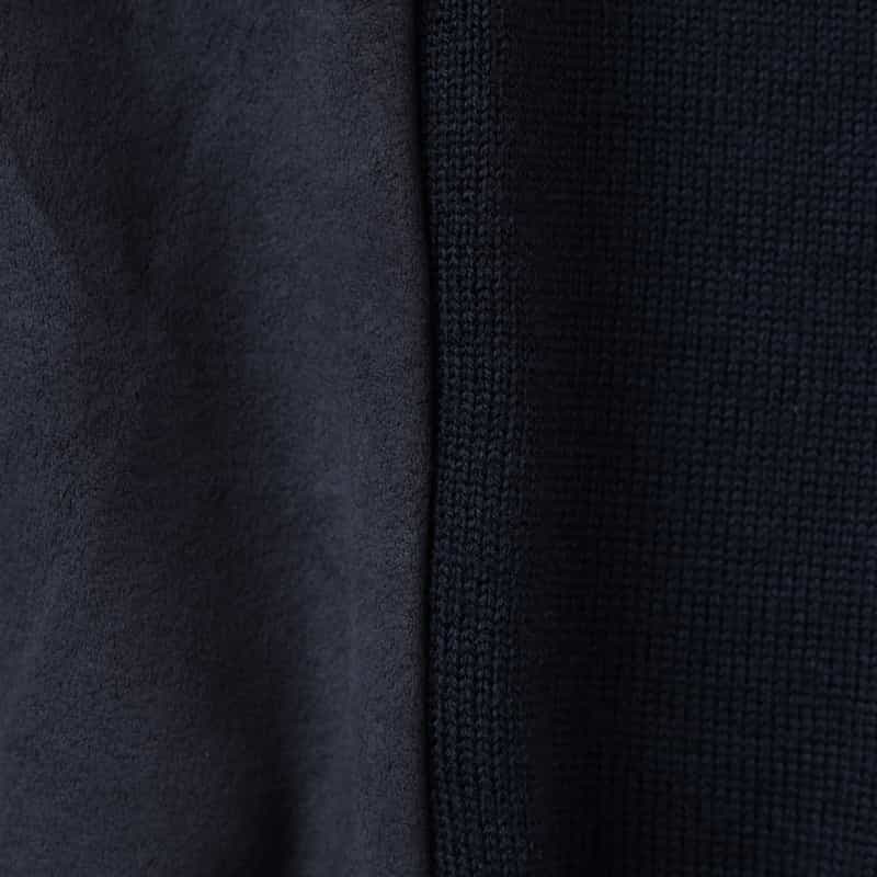 GRANSASSO GRANSASSO＜グランサッソ＞ コンビネーションジップアップニットカーディガン NAVY