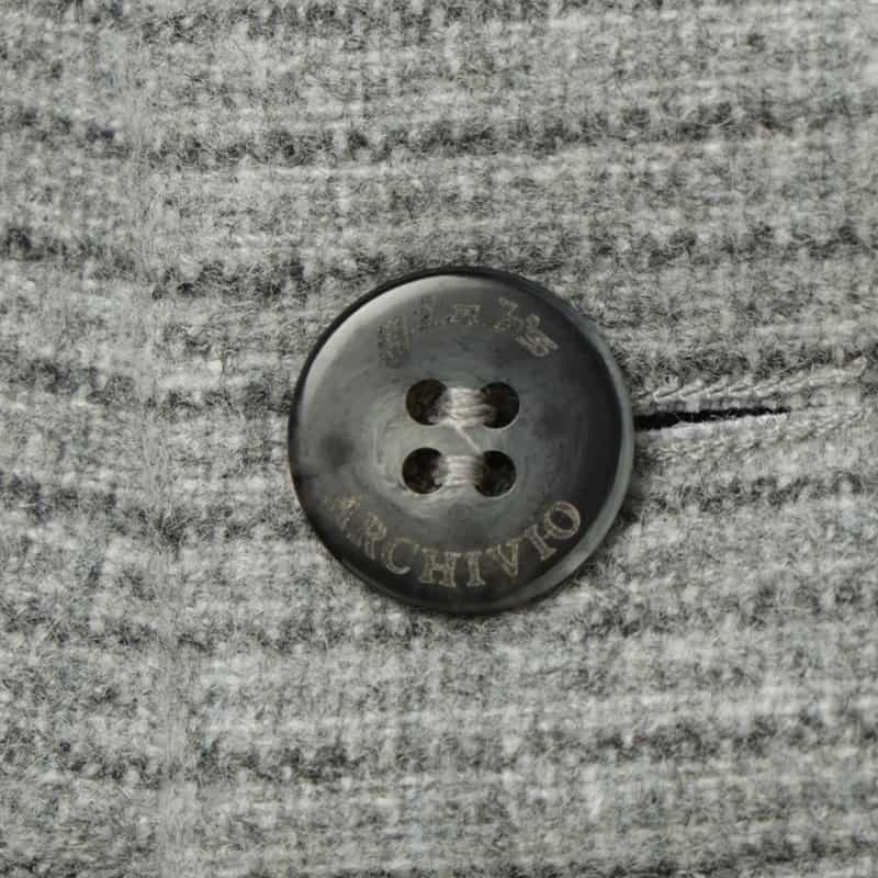 GIABSARCHIVIO GIABSARCHIVIO＜ジャブスアルキヴィオ＞ ウールサキソニー素材ストライプ柄テーパードパンツ“MASACCIO" LIGHT GRAY