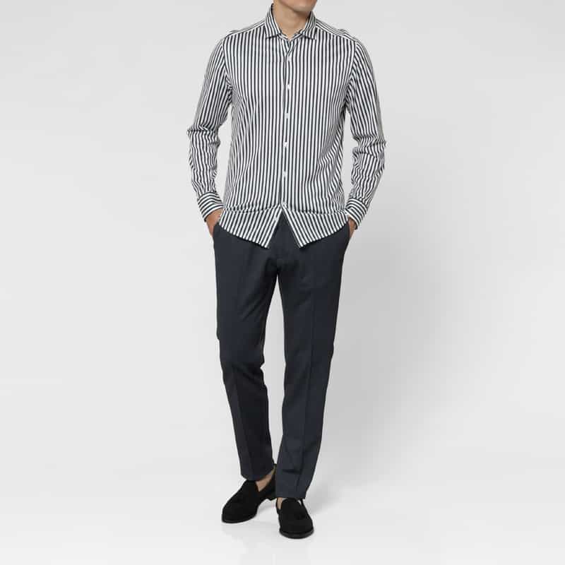 GIABSARCHIVIO GIABSARCHIVIO＜ジャブスアルキヴィオ＞ テーパードパンツ"MASACCIO" NAVY