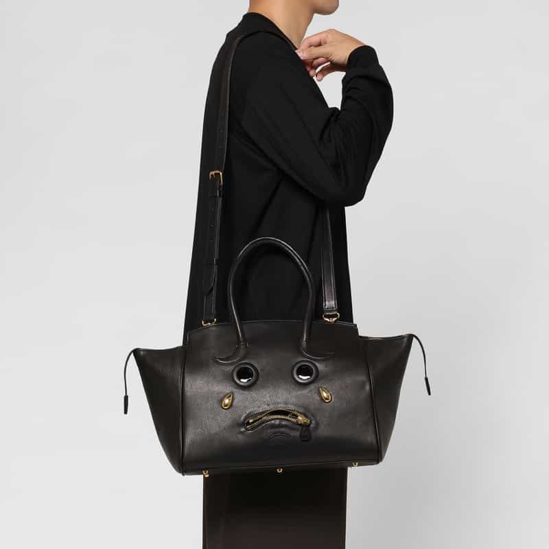 DOUBLET. DOUBLET.＜ダブレット＞ レザートートバッグ BLACK