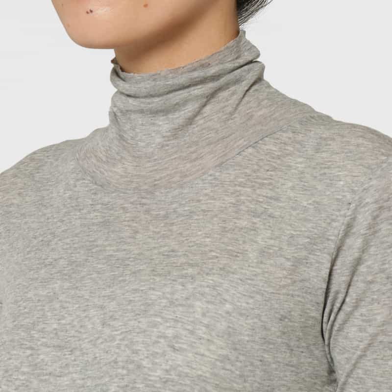 AURALEE AURALEE ＜オーラリー＞ ハイネック ロングスリーブカットソー GRAY