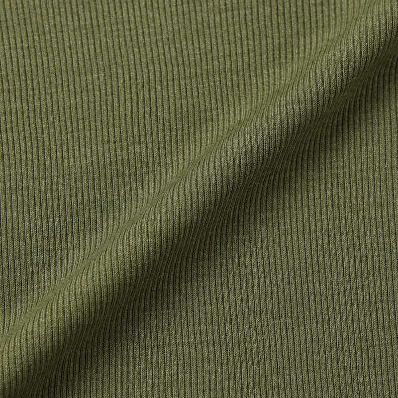 AURALEE AURALEE ＜オーラリー＞ ウールシルク ロングスリーブ シアーリブニットプルオーバー KHAKI