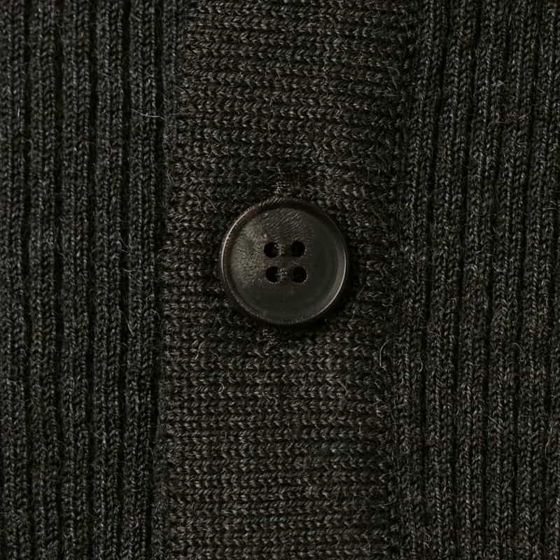 AURALEE AURALEE ＜オーラリー＞ ウール素材 ハイゲージ リブポロニットプルオーバー DARK GRAY
