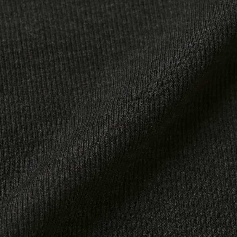 AURALEE AURALEE ＜オーラリー＞ ウール素材 ハイゲージ リブポロニットプルオーバー DARK GRAY