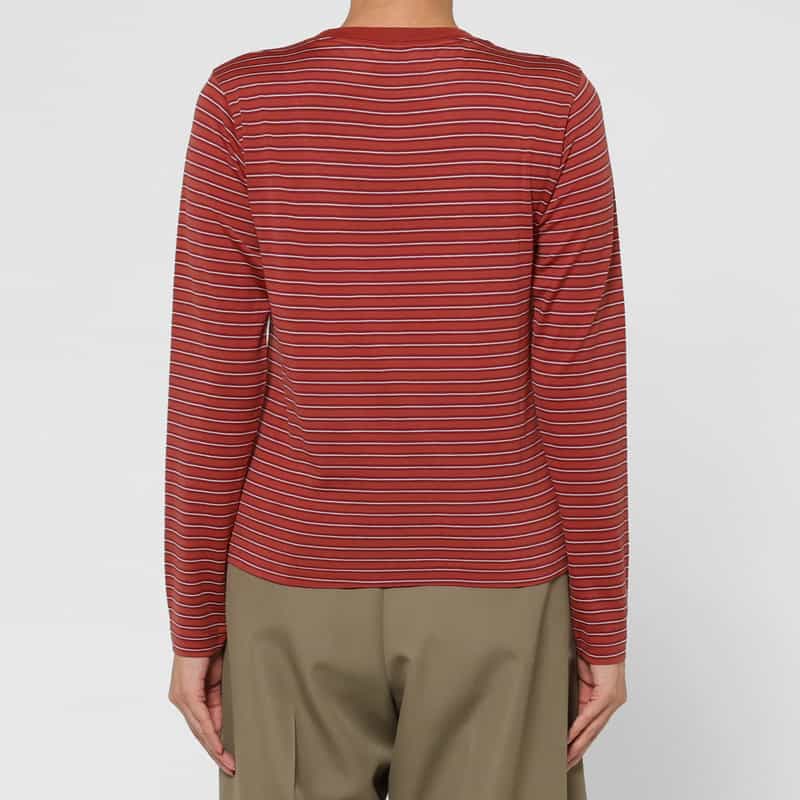 AURALEE AURALEE ＜オーラリー＞ ボーダー ロングスリーブカットソー RED