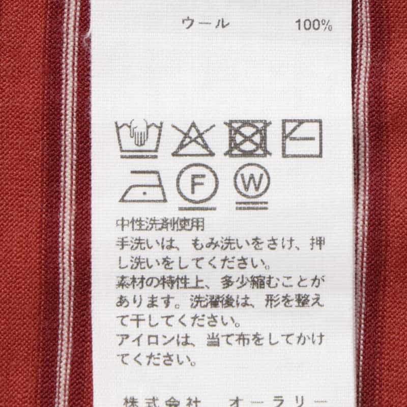 AURALEE AURALEE ＜オーラリー＞ ボーダー ロングスリーブカットソー RED