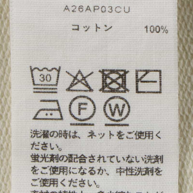 AURALEE AURALEE ＜オーラリー＞ ハーフジップ スウェットプルオーバー IVORY