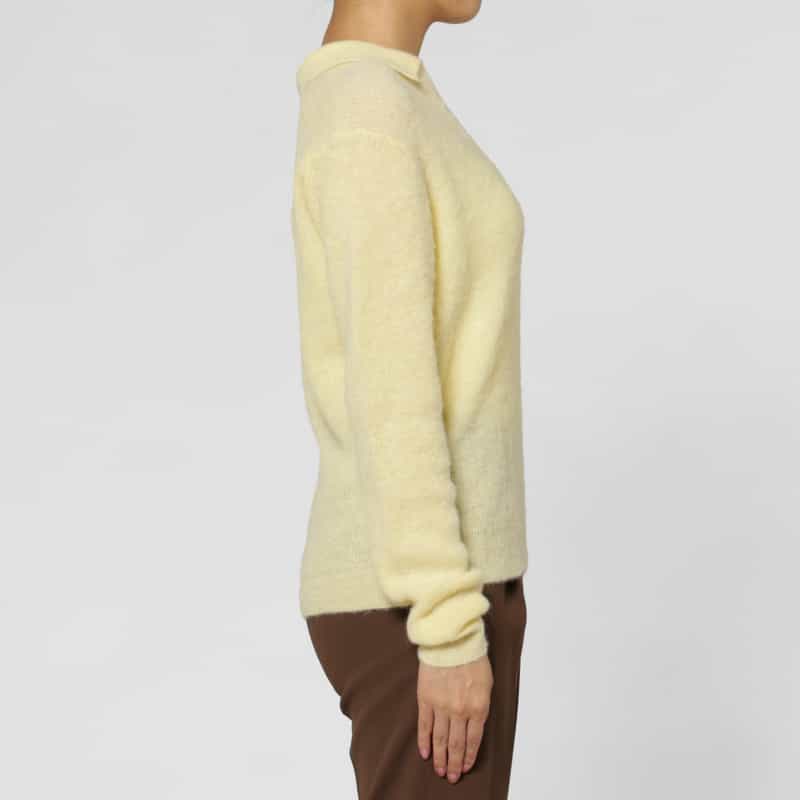 AURALEE AURALEE ＜オーラリー＞ スキッパーポロニットプルオーバー IVORY
