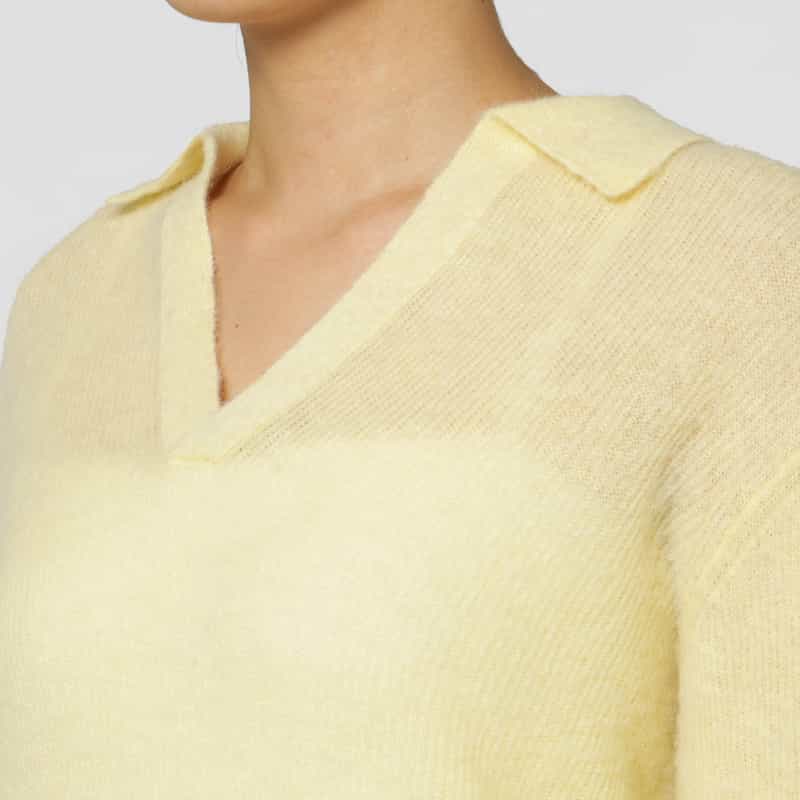 AURALEE AURALEE ＜オーラリー＞ スキッパーポロニットプルオーバー IVORY