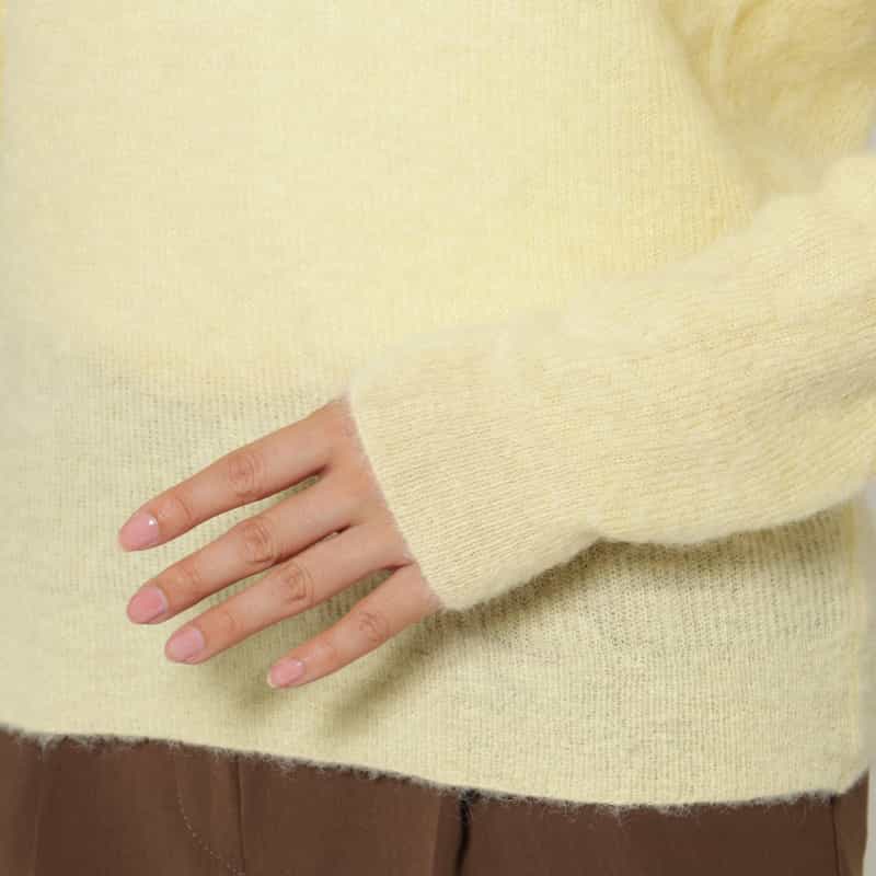 AURALEE AURALEE ＜オーラリー＞ スキッパーポロニットプルオーバー IVORY