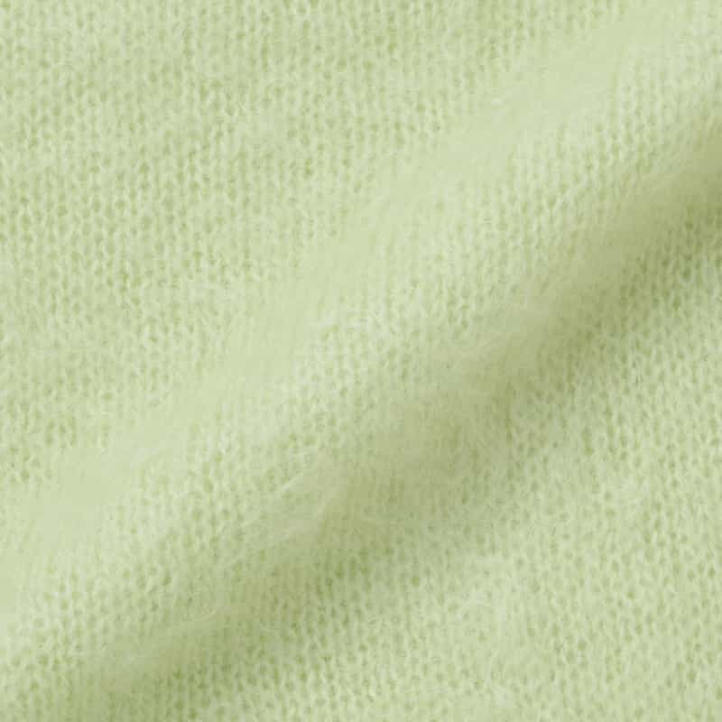 AURALEE AURALEE ＜オーラリー＞ キッドモヘヤ混クルーネックニットプルオーバー GREEN