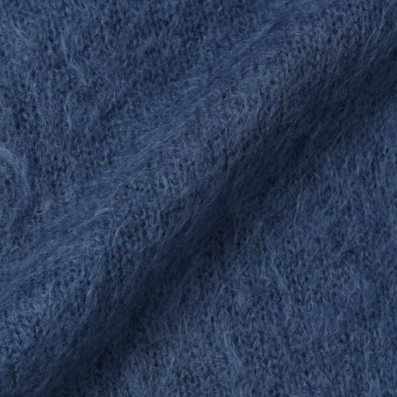 AURALEE AURALEE ＜オーラリー＞ キッドモヘヤ混クルーネックニットプルオーバー NAVY