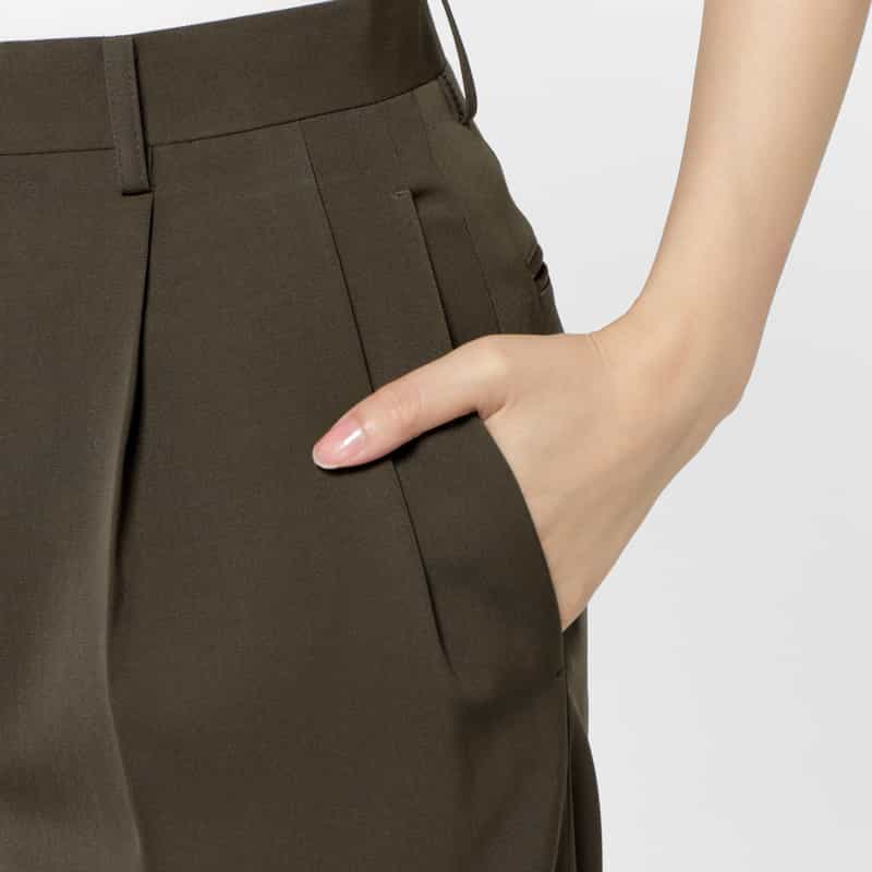 AURALEE AURALEE ＜オーラリー＞ ウールギャバジン ２タックパンツ DARK BROWN